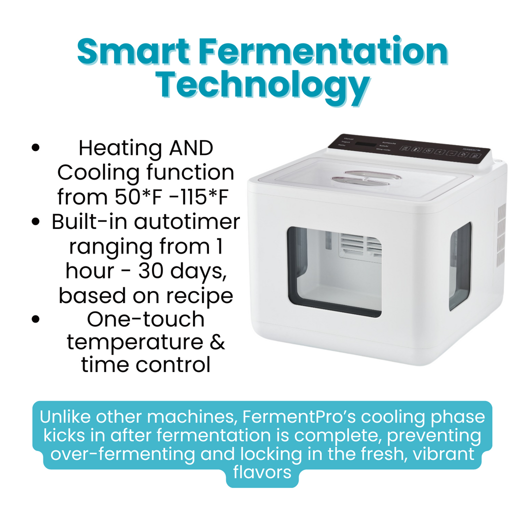 FermentPro Fermentation Machine | Smart Heating & Cooling, Homemade Yogurt & Kombucha Maker | Large Capacity